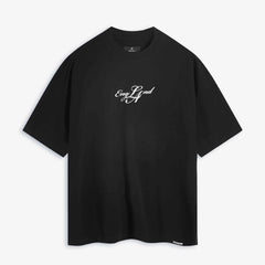 Represent Vintage Washed Black England Cursive Script Minimal Chest Print T-Shirt Heavyweight Oversized British Retro Basic Streetwear Tee