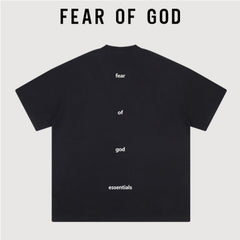Essentials FOG Minimal Chest Letter Heavyweight Cotton T‑Shirt Boxy Loose Fit Streetwear Tee
