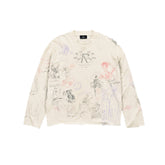 Represent Buster All Over Graffiti Print Long Sleeve T-Shirt Vintage Washed American High Street Oversized Loose Casual Fall Top for Men