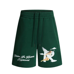Represent Storms In Heaven Angel Graphic Oversized Fleece Shorts Unisex