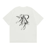 Represent Double Angel Cherub R Logo Double-Sided Print Oversized T-Shirt Unisex Heavy Cotton Black White Vintage Streetwear Tee
