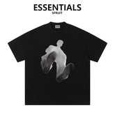 Essentials Silhouette Man Print Boxy Fit Heavy Cotton Streetwear Short Sleeve Tee