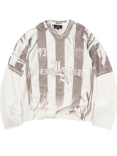 Represent Buster Vintage Washed Tie Dye England Striped Long Sleeve Jersey 93 Number Retro Football Oversized Long Sleeve T-Shirt for Men Streetwear