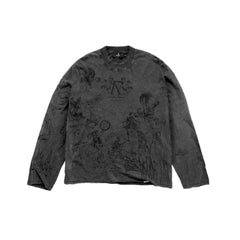 Represent Buster All Over Graffiti Print Long Sleeve T-Shirt Vintage Washed American High Street Oversized Loose Casual Fall Top for Men