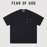 Essentials Minimal Cross Graphic Heavyweight Cotton T‑Shirt Boxy Loose Fit Men Tee