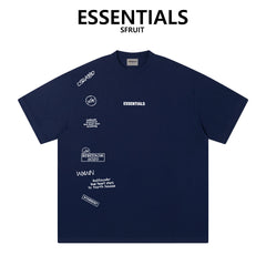 Essentials Sfruit Street Graffiti Graphic Loose Fit Crew Neck Tee For Men
