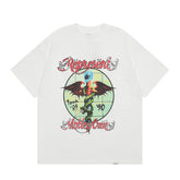 Represent Retro Snake Wing Skull Rock Tour Distressed Print Crew Neck Loose Boxy Fit Short Sleeve Top for Men Women