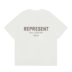 Represent London Address Letter Logo Front Back Print Casual Streetwear Short Sleeve Tee