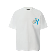 Represent Luggage Tag Graphic Double‑Sided Print Oversized Heavy Cotton Crew Neck T‑Shirt Unisex Streetwear Tee Black & Off‑White Two Colors