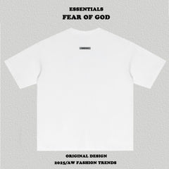 Essentials L7 Chest Graphic Boxy Fit Tee Back Neck Woven Label Streetwear T‑Shirt