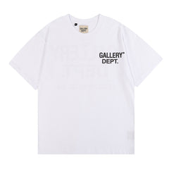 Gallery Dept Front Back Printed Classic Logo Casual Cotton T-Shirt