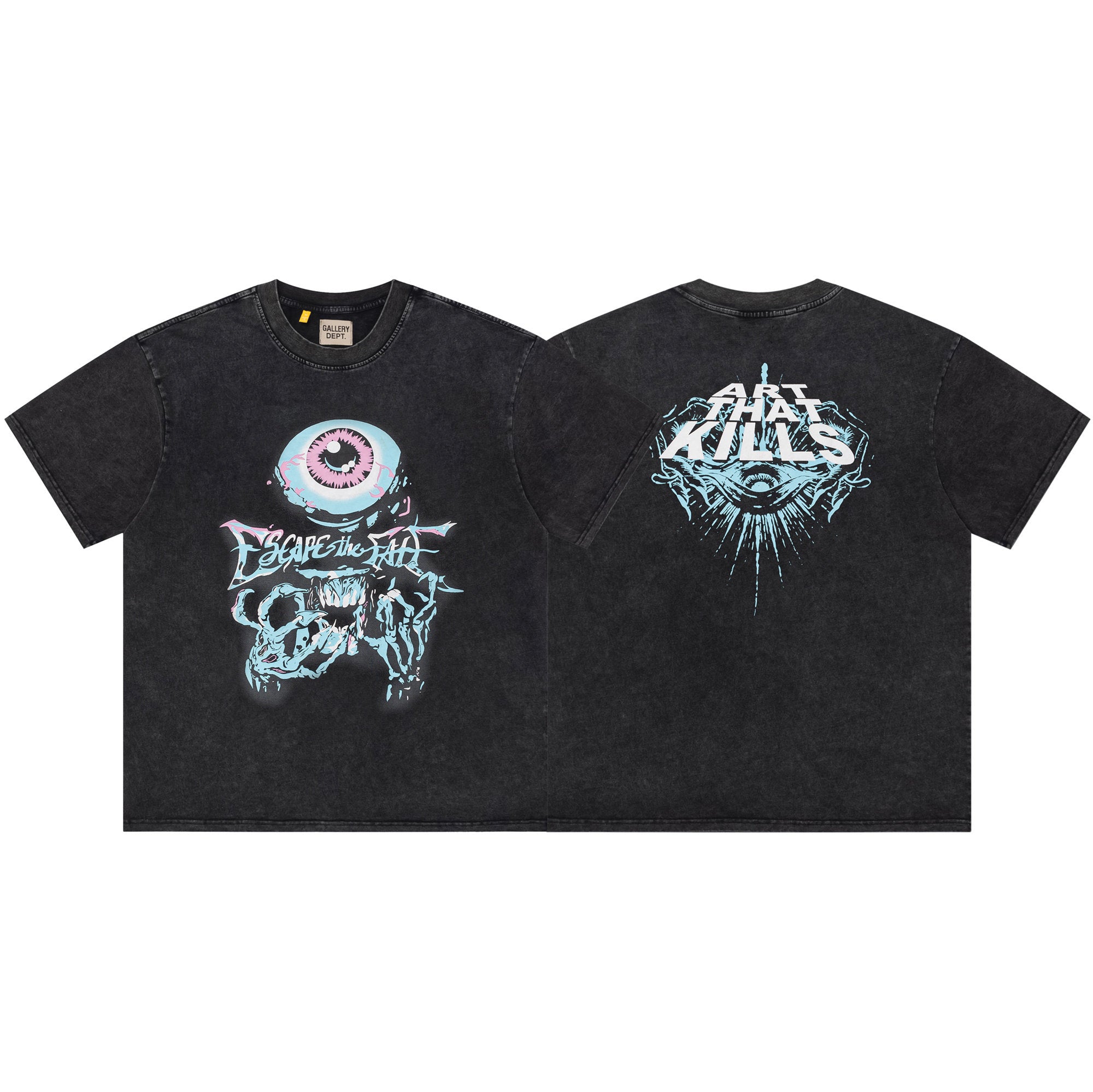 Gallery Dept Eye Monster Washed Black Oversized Tee