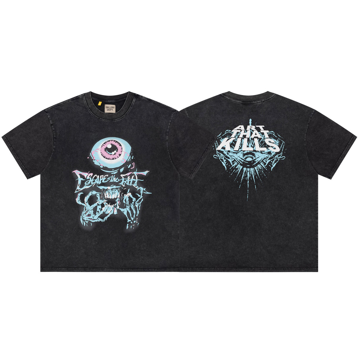 Gallery Dept Eye Monster Washed Black Oversized Tee