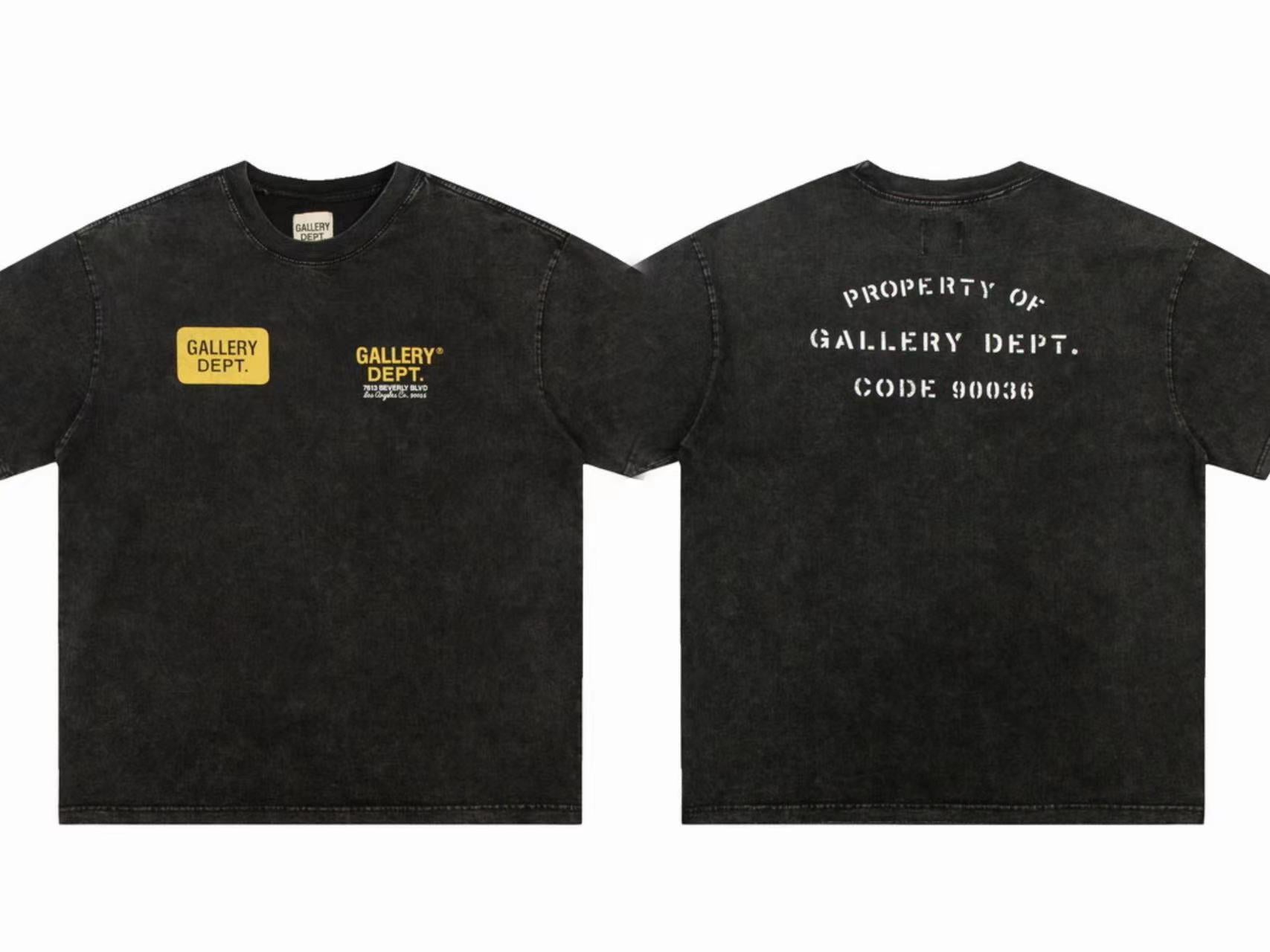 Gallery Dept Code 90036 Washed Black Graphic Tee