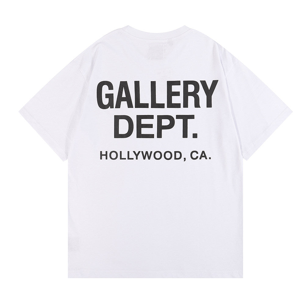 Gallery Dept Front Back Printed Classic Logo Casual Cotton T-Shirt