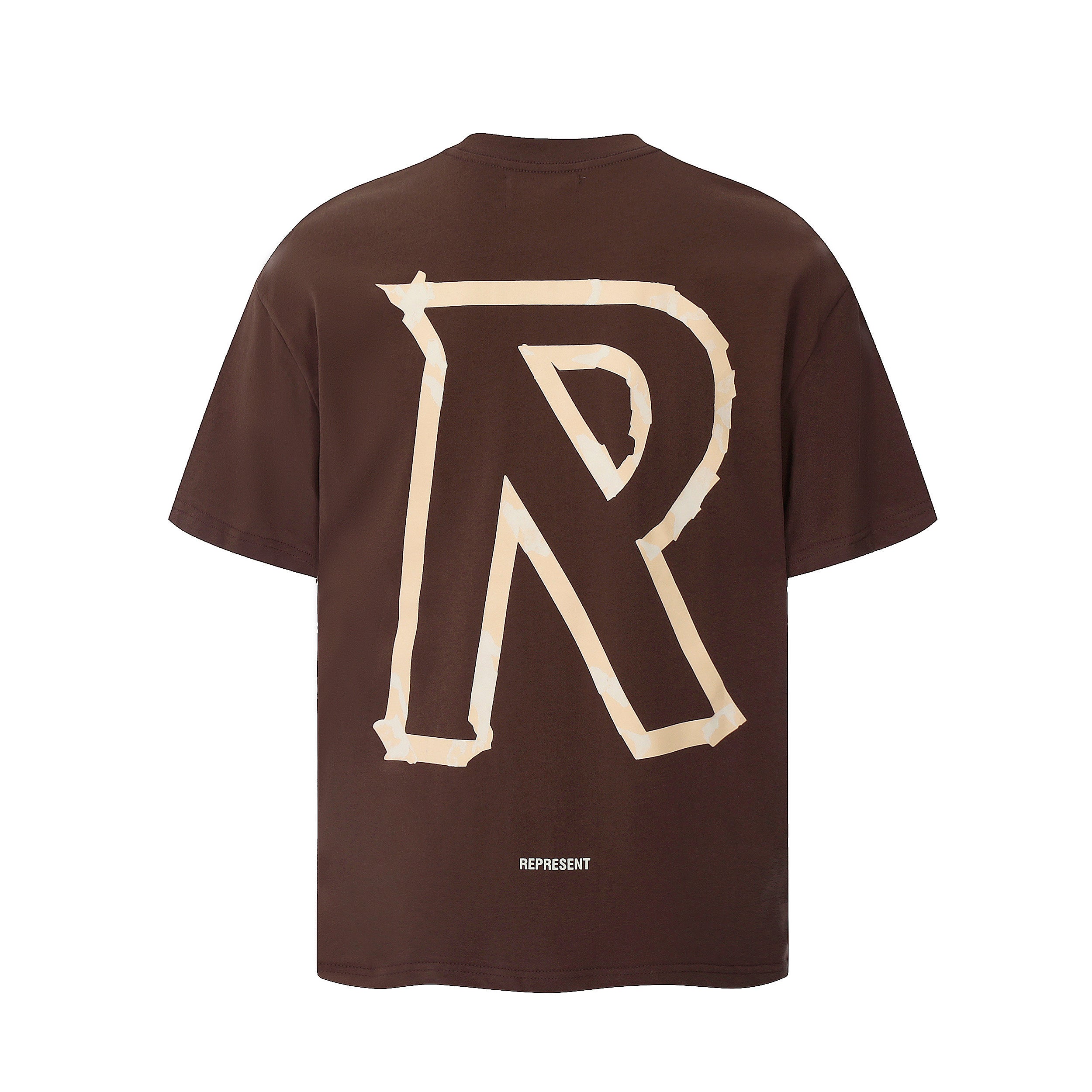 Represent Tape Style R Graphic Dual‑Side Print Boxy Fit Short‑Sleeve Top Men Women Vintage Street T‑Shirt