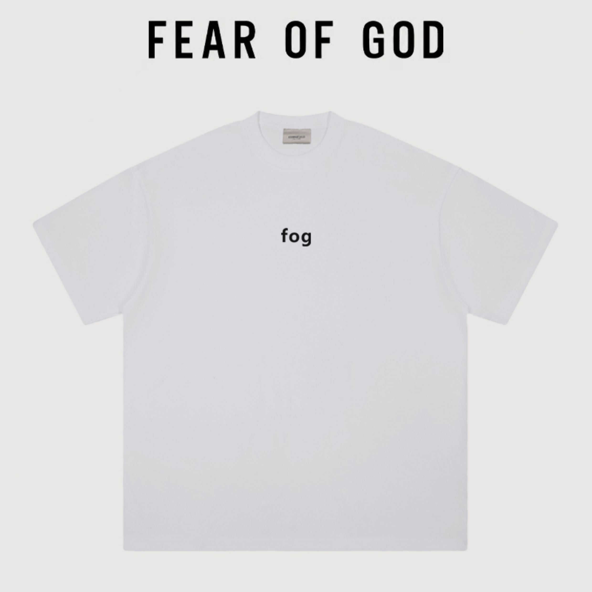 Essentials FOG Minimal Chest Letter Heavyweight Cotton T‑Shirt Boxy Loose Fit Streetwear Tee