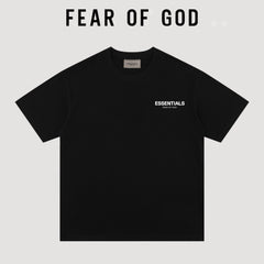 Essentials Minimal Logo Chest Print Oversized Short Sleeve T‑Shirt