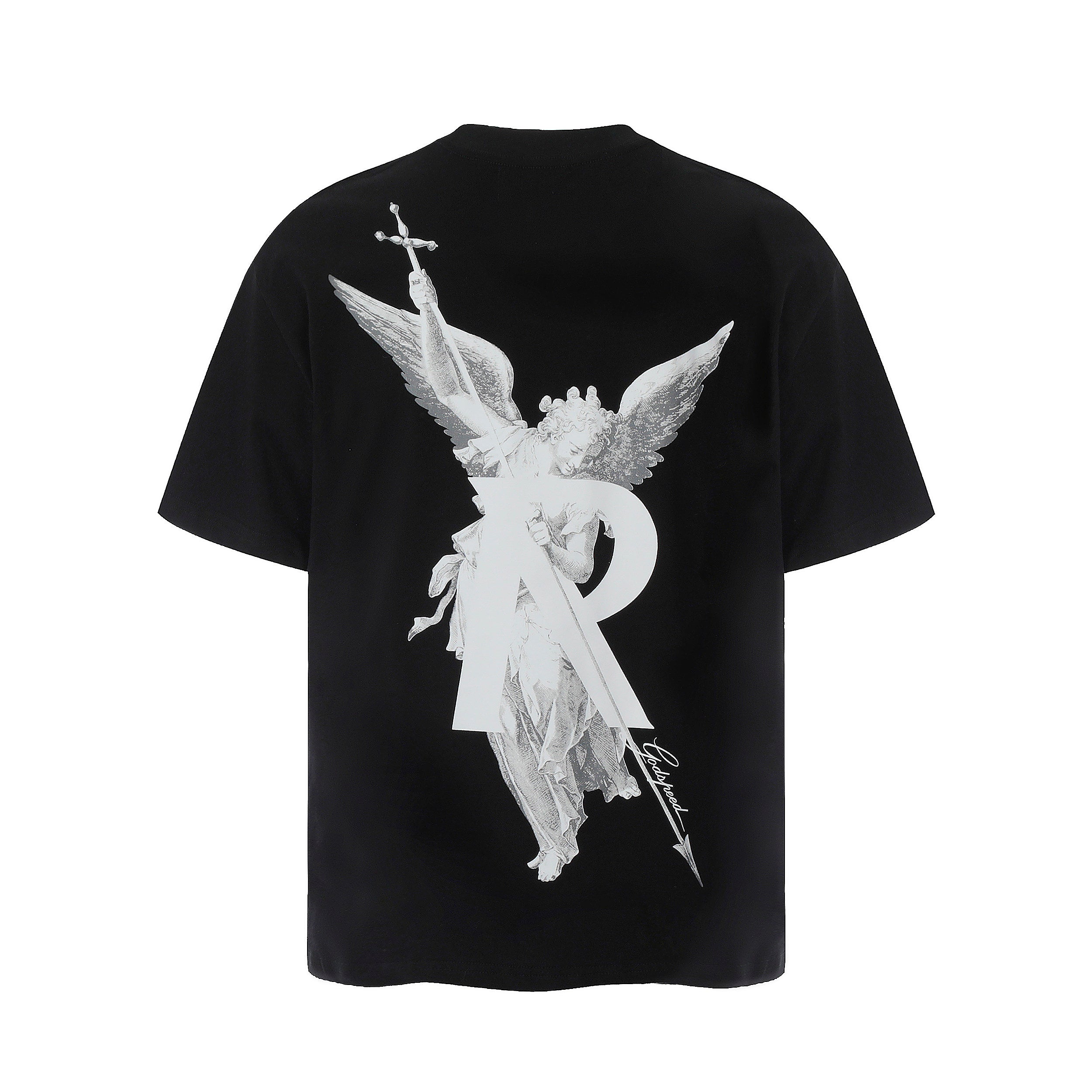Represent Vintage Sketch Archangel Graphic Chest & Back Logo Loose Fit Short Sleeve Tee