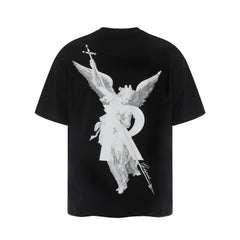 Represent Vintage Sketch Archangel Graphic Chest & Back Logo Loose Fit Short Sleeve Tee