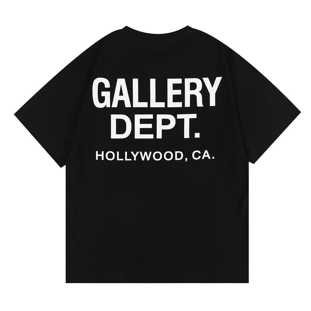 Gallery Dept Front Back Printed Classic Logo Casual Cotton T-Shirt