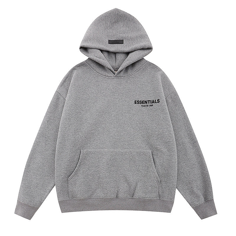 Essentials Minimal Chest Logo Print Oversized Pullover Hoodie