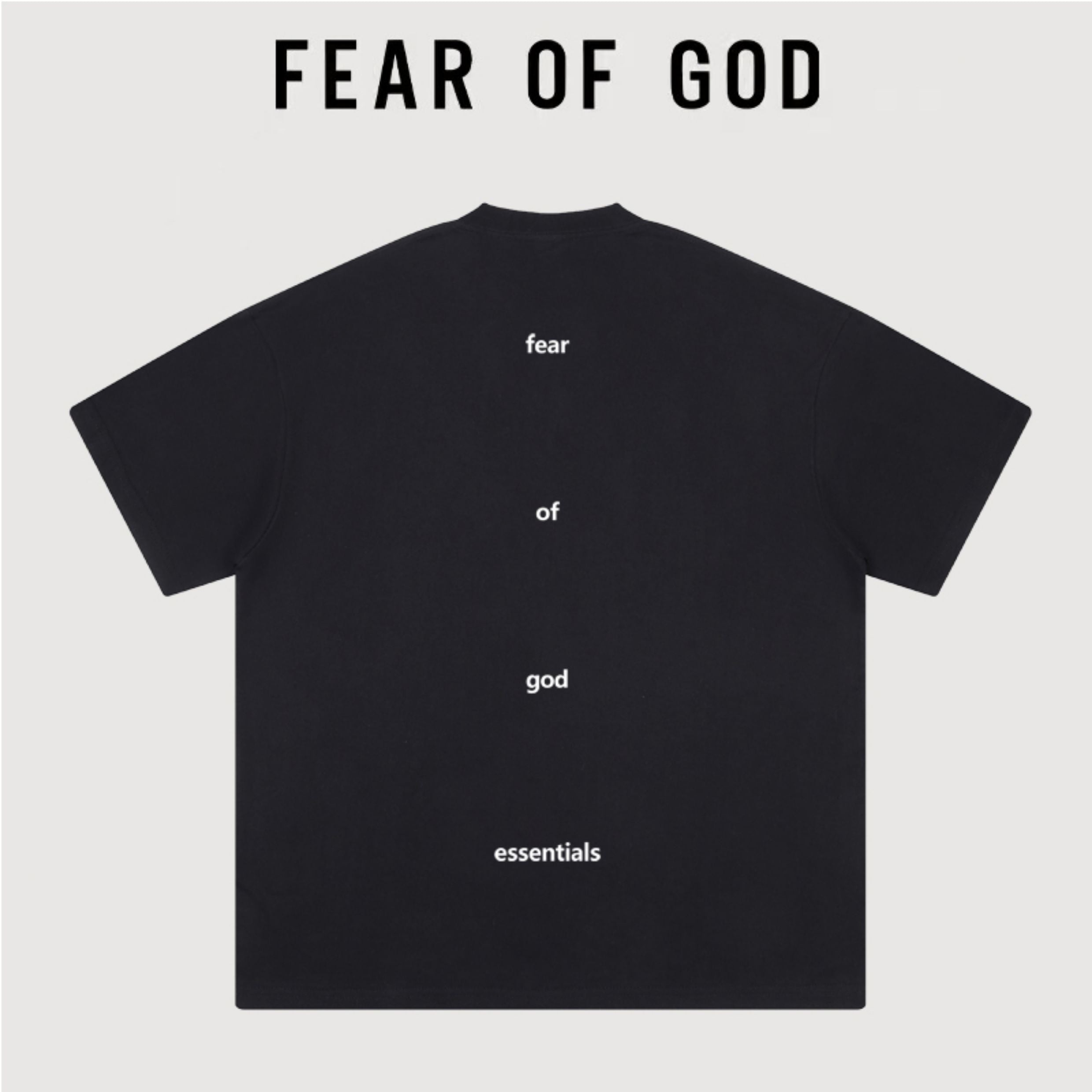 Essentials FOG Minimal Chest Letter Heavyweight Cotton T‑Shirt Boxy Loose Fit Streetwear Tee