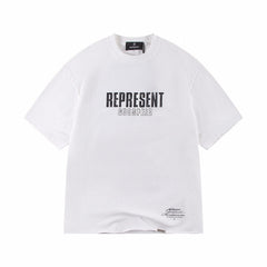 Represent Retro Sketch Angel Graphic Letter Logo Washed Streetwear Short Sleeve Tee