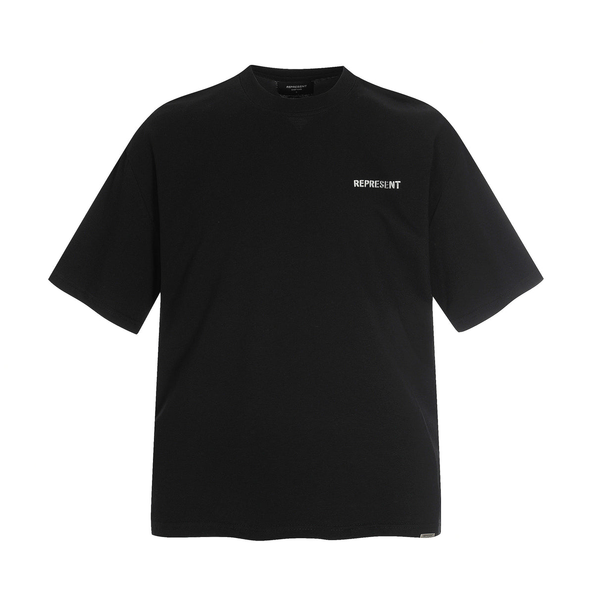 Represent Minimal Small Chest Letter Logo Boxy Fit Loose Short‑Sleeve Top Men Women Basic Street T‑Shirt