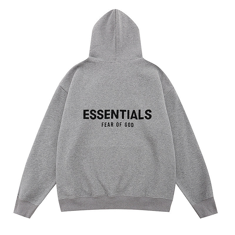 Essentials Minimal Chest Logo Print Oversized Pullover Hoodie