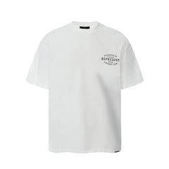 Represent Powered By Enthusiasts Chest & Back Letter Graphic Boxy Fit Loose Short‑Sleeve Top Men Women Casual Street T‑Shirt