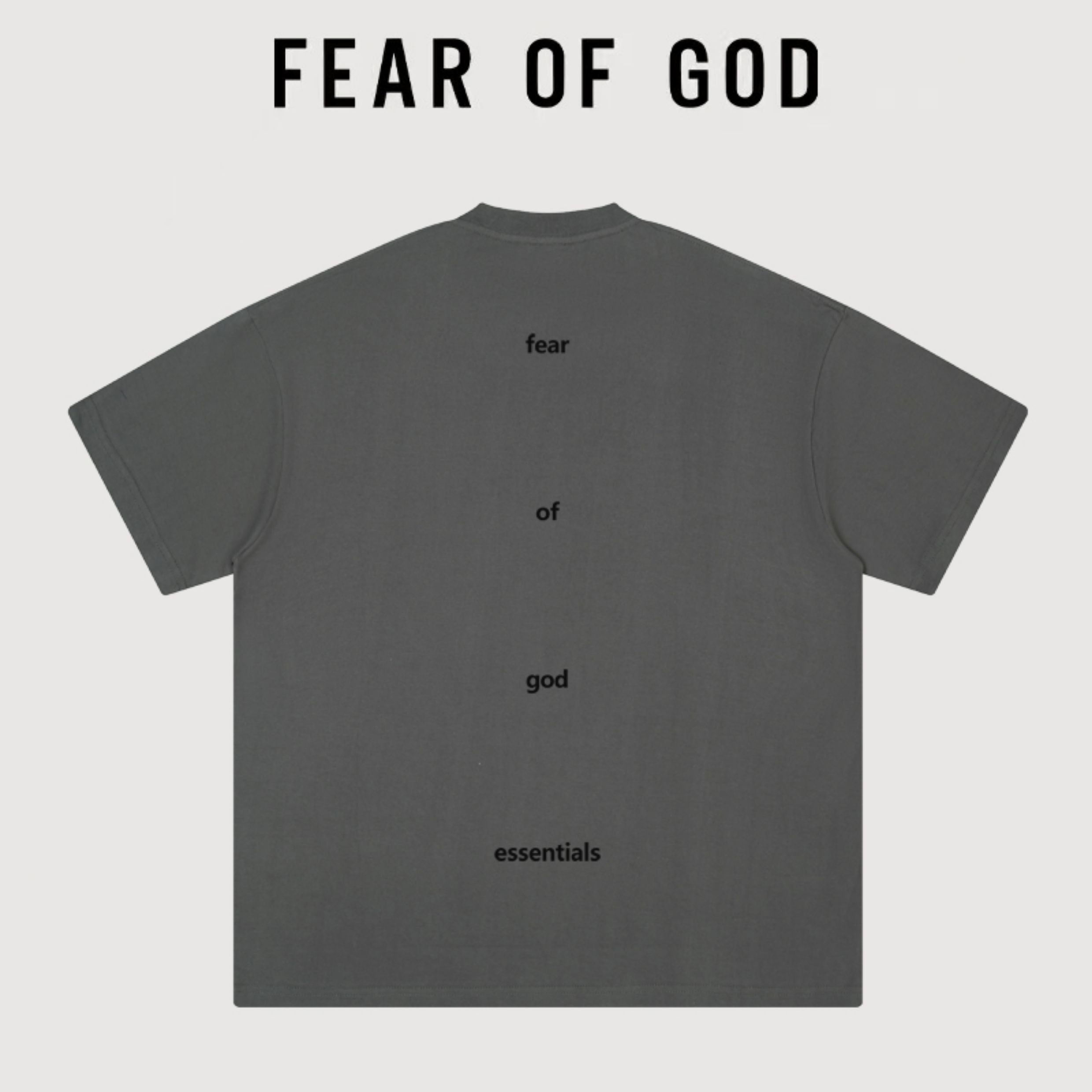 Essentials FOG Minimal Chest Letter Heavyweight Cotton T‑Shirt Boxy Loose Fit Streetwear Tee
