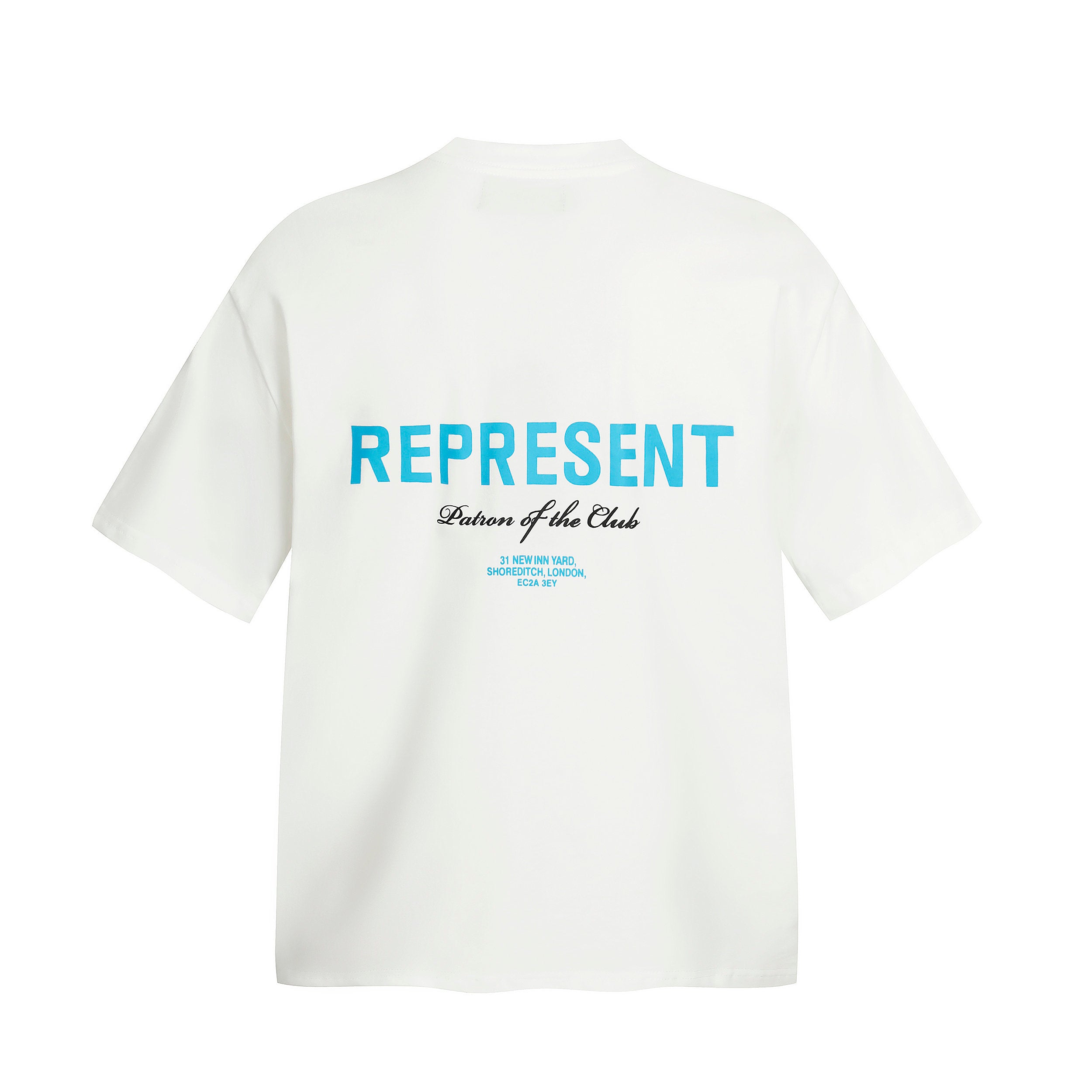 Represent Patron Of The Club Oversized Heavy‑Weight Crew Neck T‑Shirt Unisex White Streetwear Tee