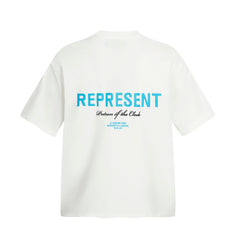 Represent Patron Of The Club Oversized Heavy‑Weight Crew Neck T‑Shirt Unisex White Streetwear Tee