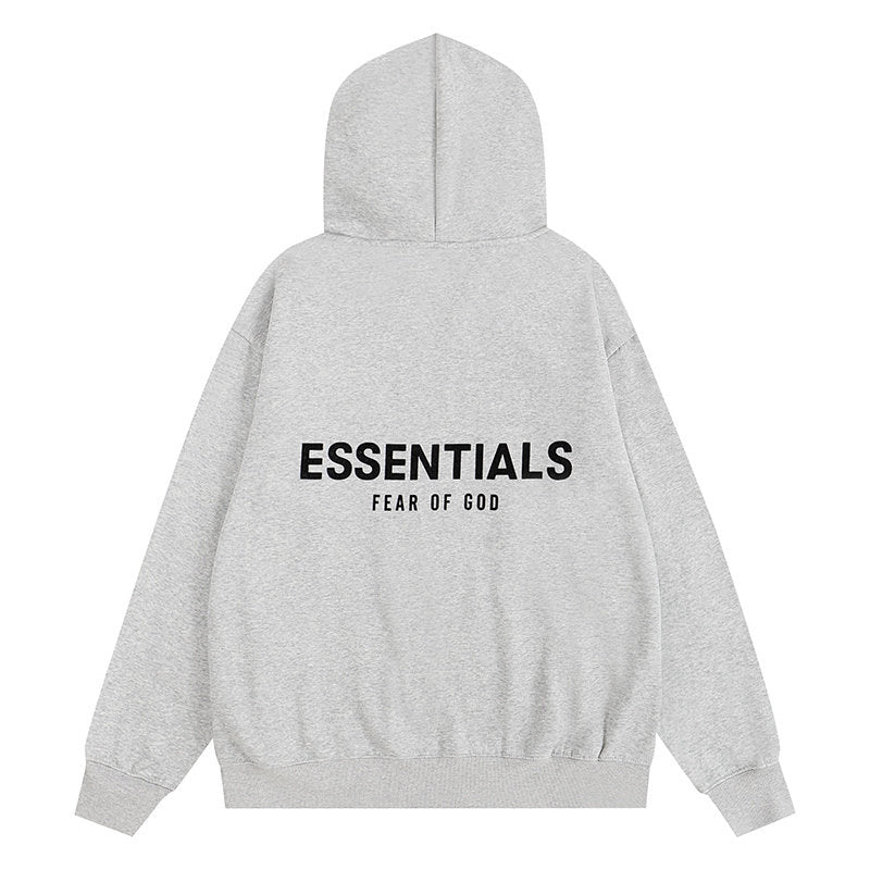 Essentials Minimal Chest Logo Print Oversized Pullover Hoodie