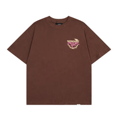 Represent Retro Motor Racing Club Chest Mini Graphic Back Large Wing Letter Print Loose Boxy Crew Neck Short Sleeve Top