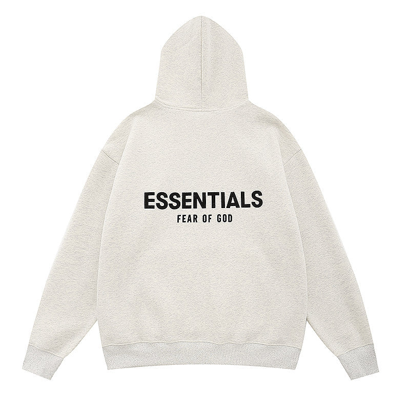 Essentials Minimal Chest Logo Print Oversized Pullover Hoodie