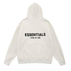 Essentials Minimal Chest Logo Print Oversized Pullover Hoodie