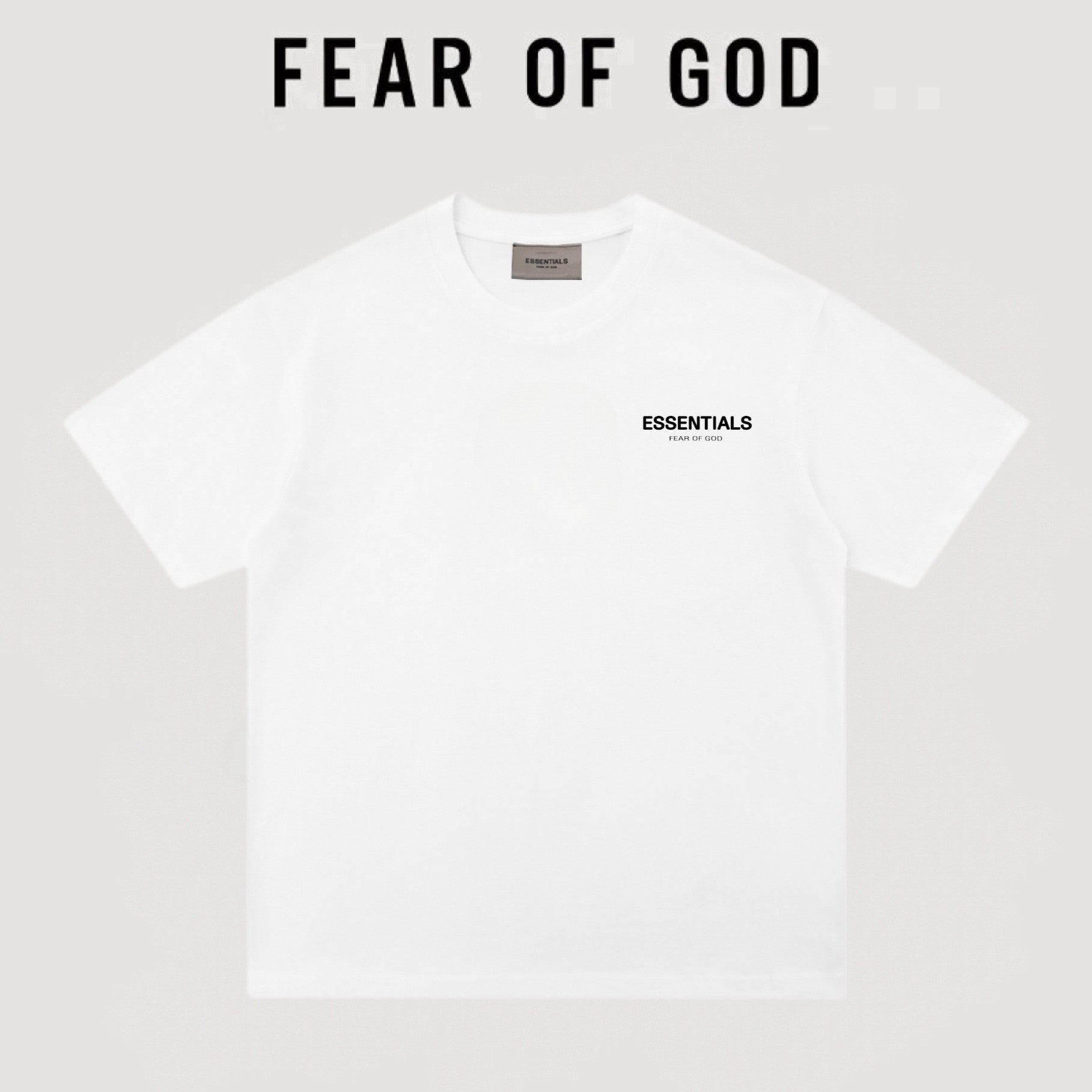 Essentials Minimal Logo Chest Print Oversized Short Sleeve T‑Shirt