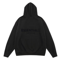 Essentials Minimal Chest Logo Print Oversized Pullover Hoodie