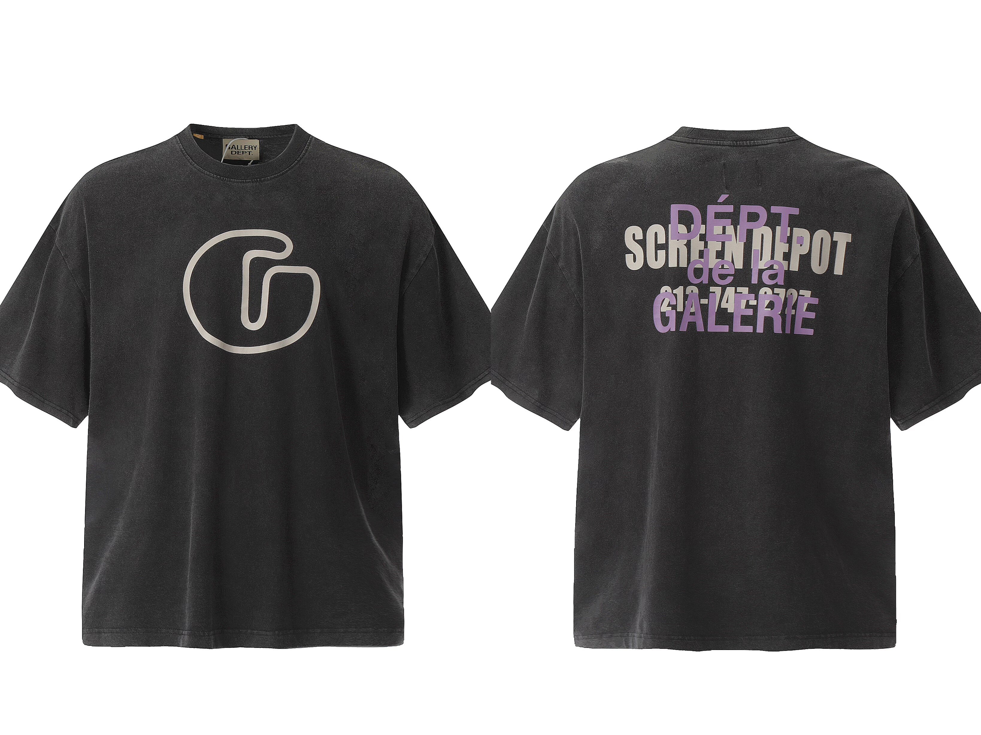 Gallery Dept Screen Depot Washed Black Oversized Tee