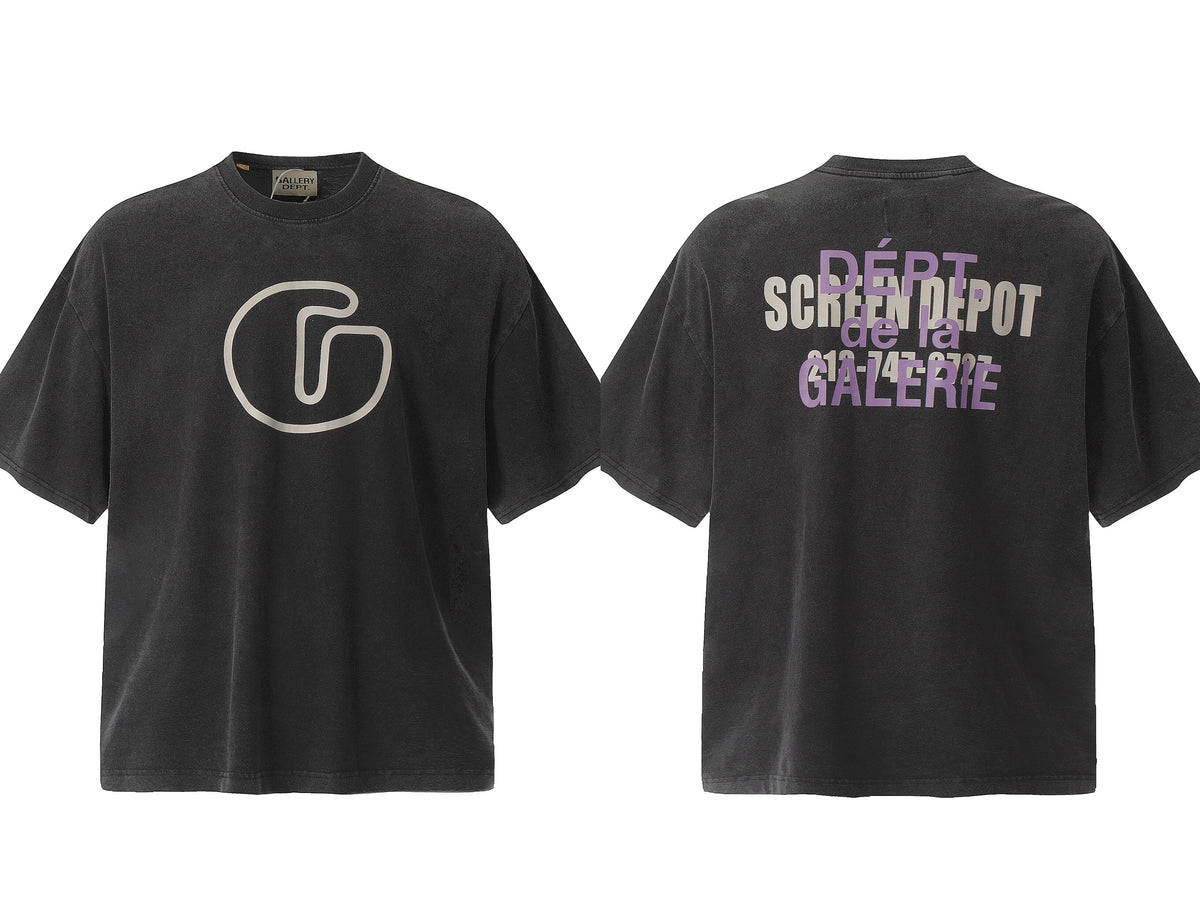Gallery Dept Screen Depot Washed Black Oversized Tee