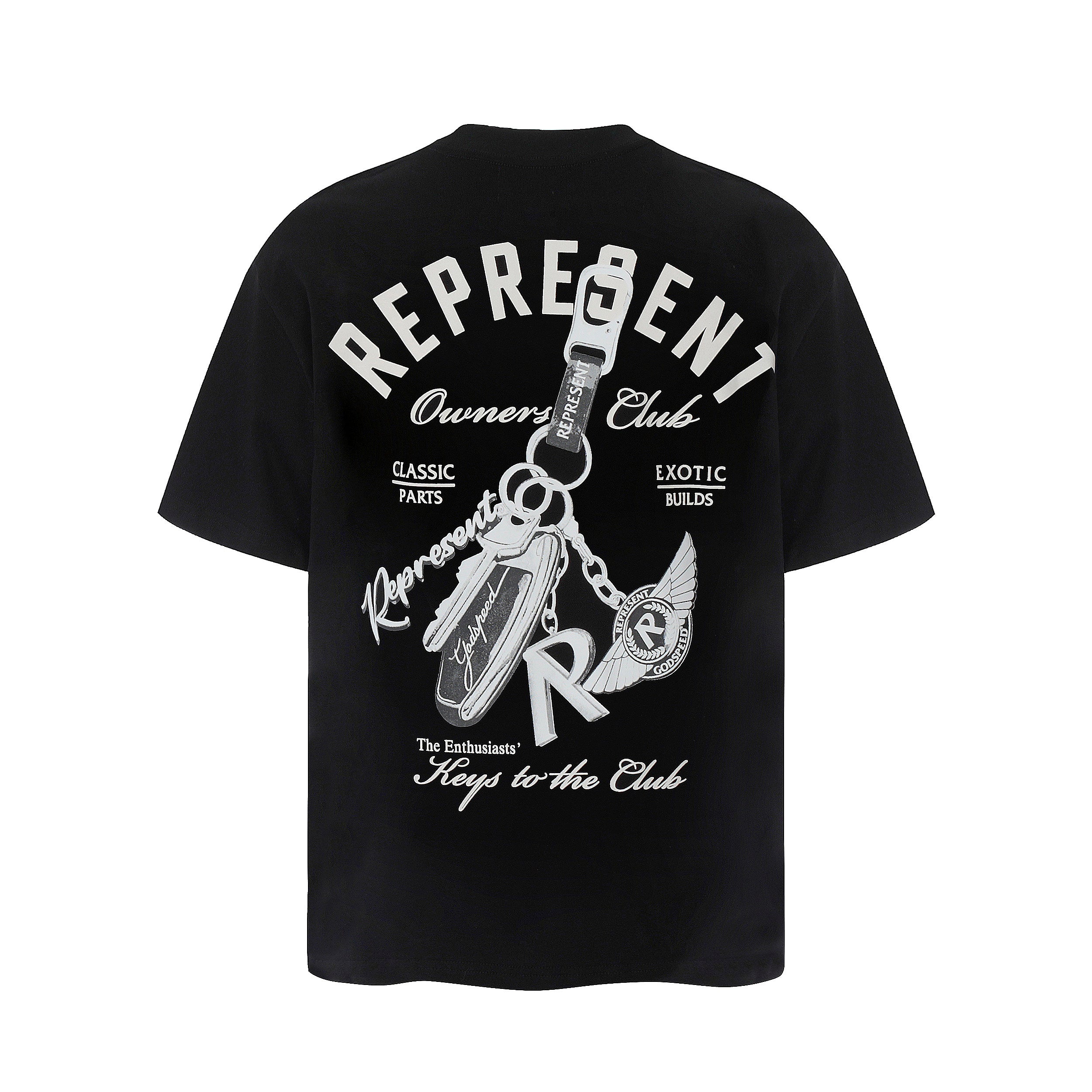 Represent Keys To The Club Dual‑Side Print Boxy Fit Short Sleeve Top Men Women Vintage Street T‑Shirt