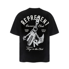 Represent Keys To The Club Dual‑Side Print Boxy Fit Short Sleeve Top Men Women Vintage Street T‑Shirt