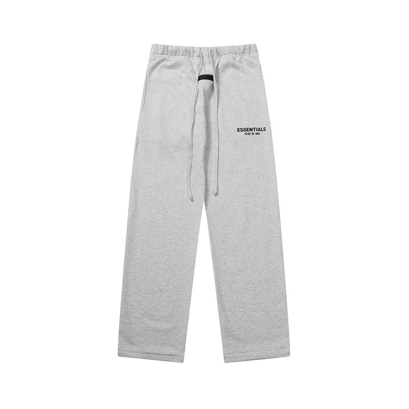 Essentials Drawstring Elastic Waist Straight Leg Jogger Pants