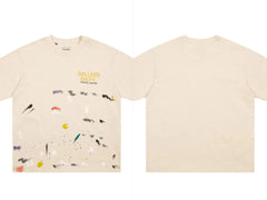 Gallery Dept Cream Brushstroke Front Logo Cotton Tee