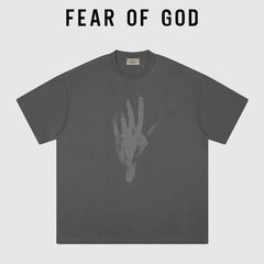 Essentials Vintage Hand Print Oversized Boxy Fit Short Sleeve T‑Shirt