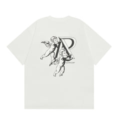 Represent Double Angel Cherub R Logo Double-Sided Print Oversized T-Shirt Unisex Heavy Cotton Black White Vintage Streetwear Tee