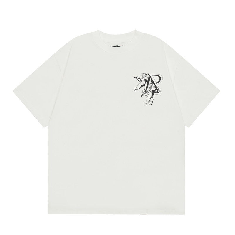 Represent Double Angel Cherub R Logo Double-Sided Print Oversized T-Shirt Unisex Heavy Cotton Black White Vintage Streetwear Tee