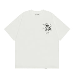 Represent Double Angel Cherub R Logo Double-Sided Print Oversized T-Shirt Unisex Heavy Cotton Black White Vintage Streetwear Tee